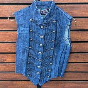 Panhandle Slim Blue Denim Vest
